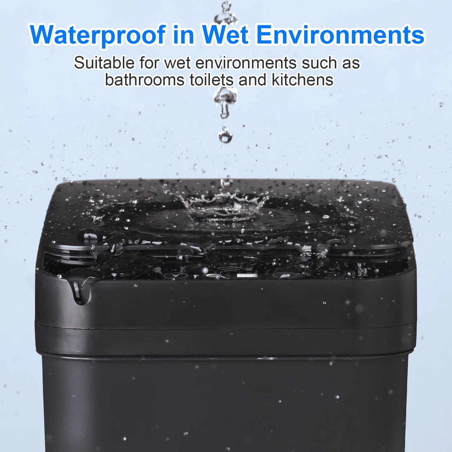 2 Pack 12L Kitchen/Bath Slim Garbage Can with Motion Sensor Lid