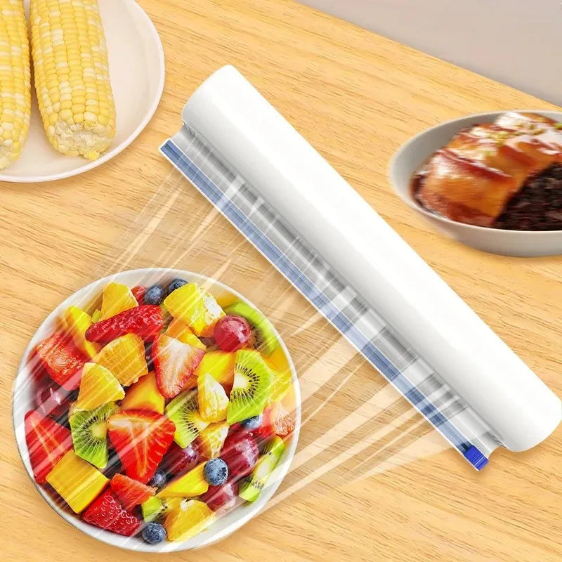 Plastic Dispenser w/Kitchen Cling Film Holder & Cutter