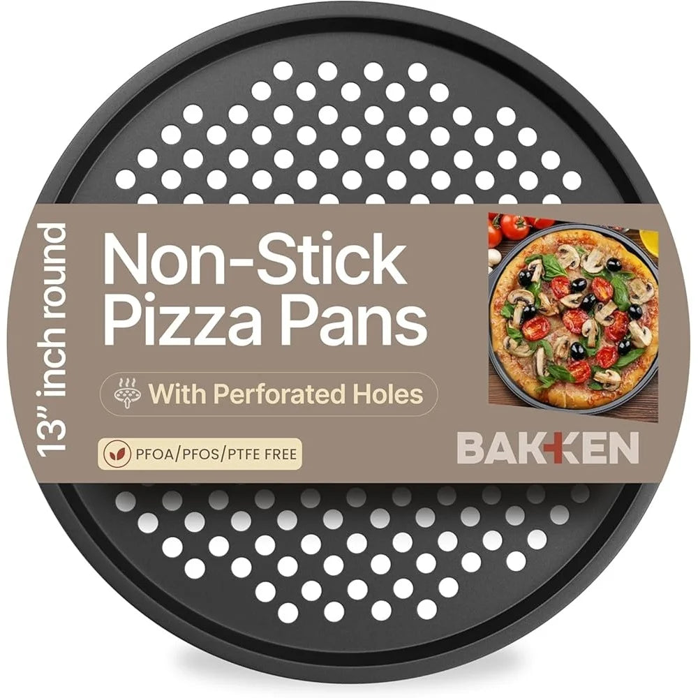 Premium Non-Stick Pizza Pan, Perforated Carbon Steel