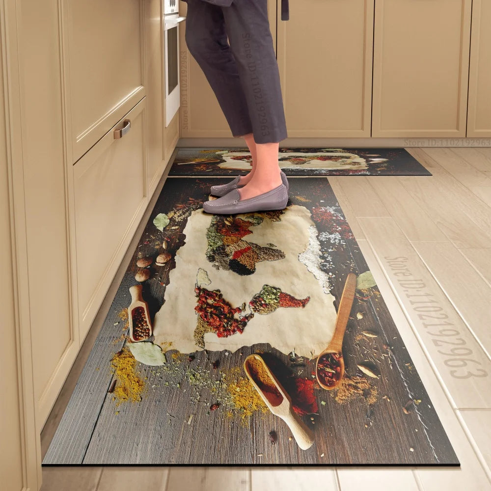 Kitchen Floor Mat, Dining Theme
