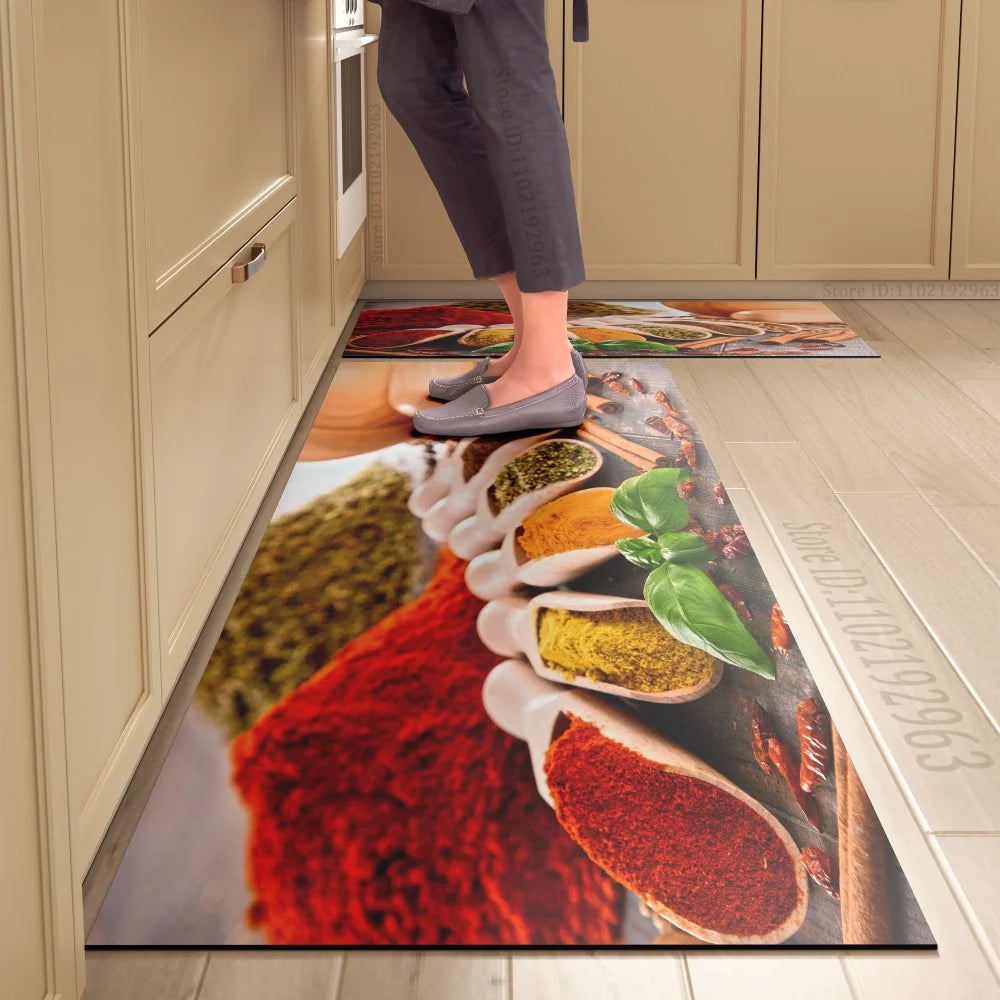Kitchen Floor Mat, Dining Theme