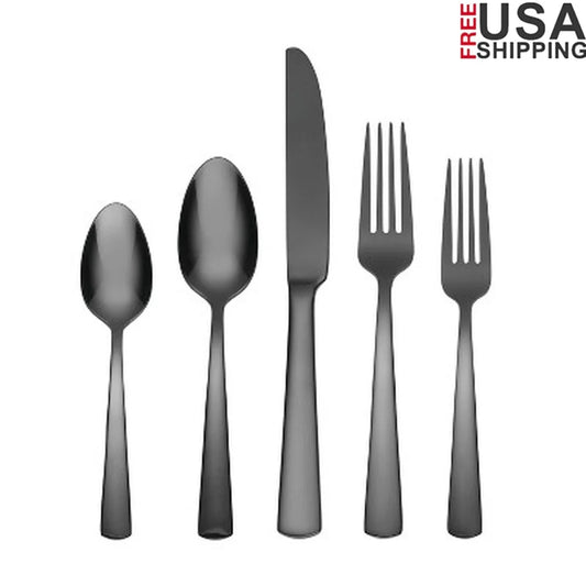 20pc Stainless Steel Flatware Set, Glossy Finish, Service for 4