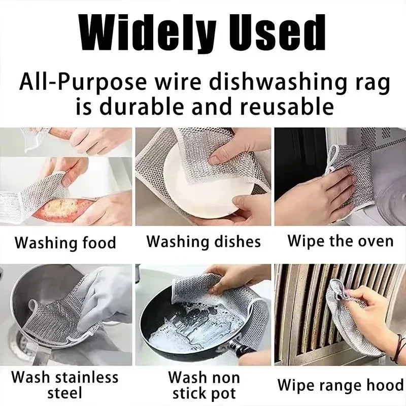 Metal Microfiber Mesh Scrubbing Cloths