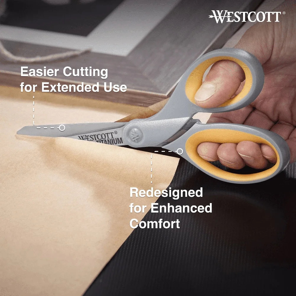 Lightweight Durable Titanium Bonded Scissors, 4 Pack