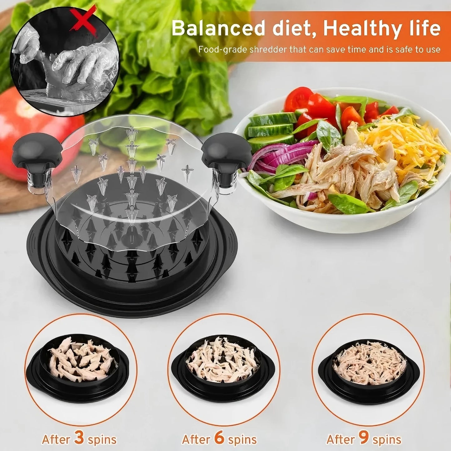 Chicken Twist Shredder Tool,  Anti-slip