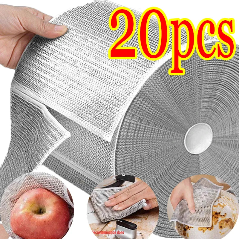 Metal Microfiber Mesh Scrubbing Cloths