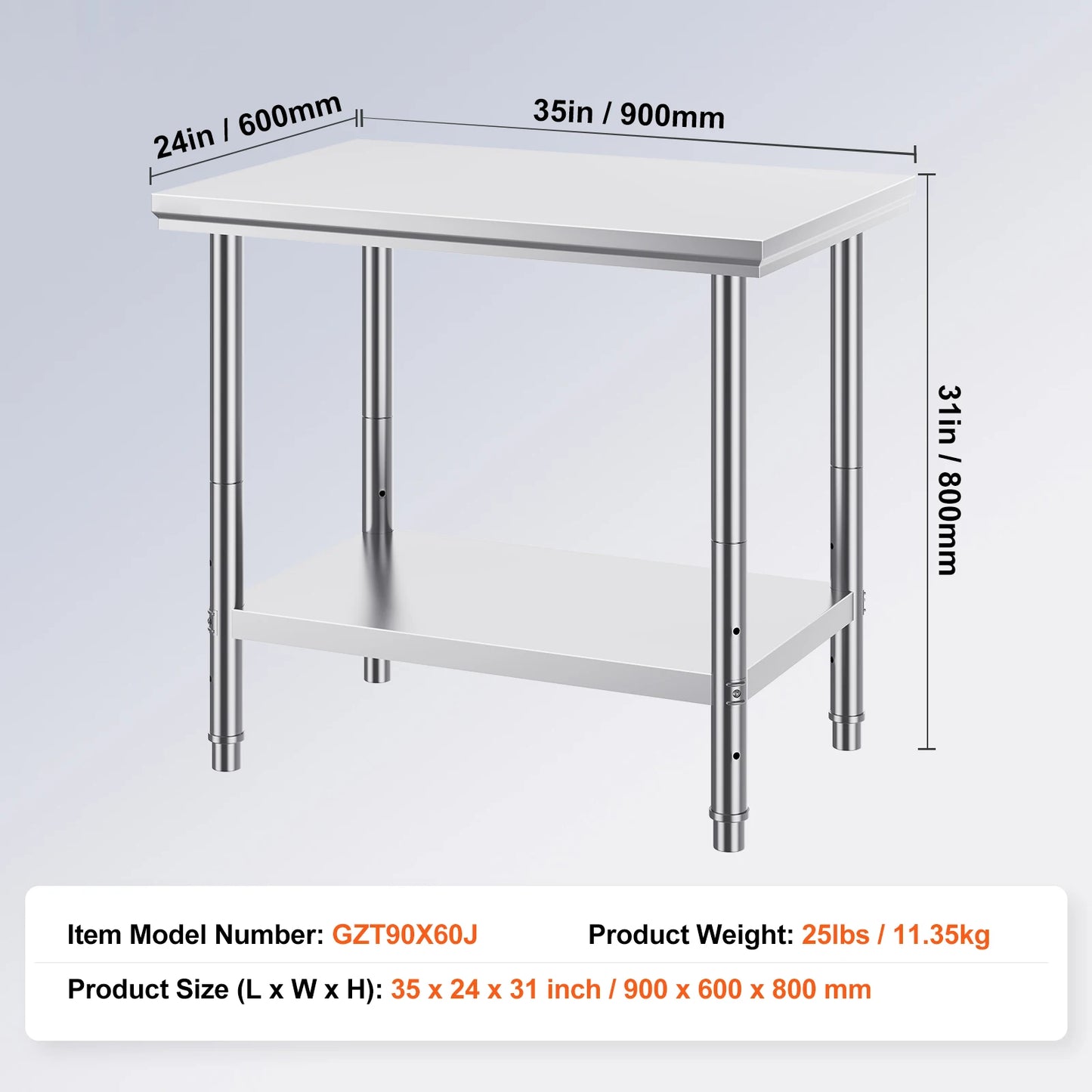 Stainless Steel Commercial Kitchen/Catering Worktable