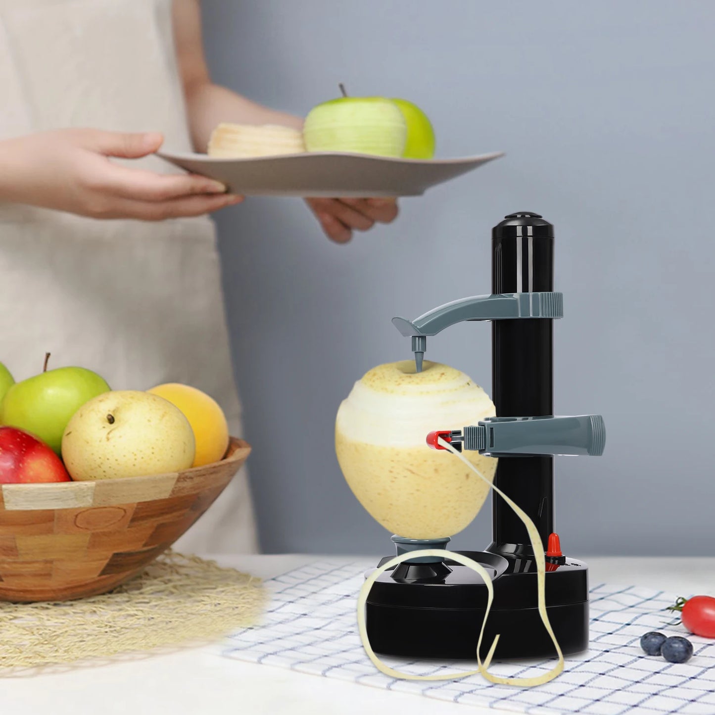 Electric Multi-function Fruit & Vegetable Peeler, Rotating