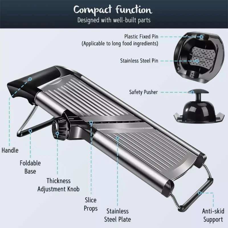 Multi Functional Stainless Steel Vegetable Slicer