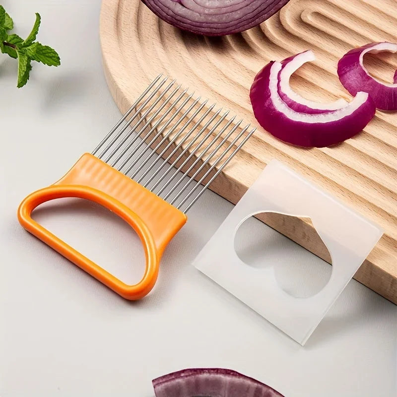 Stainless Steel VeggieHolder for Safe Cutting