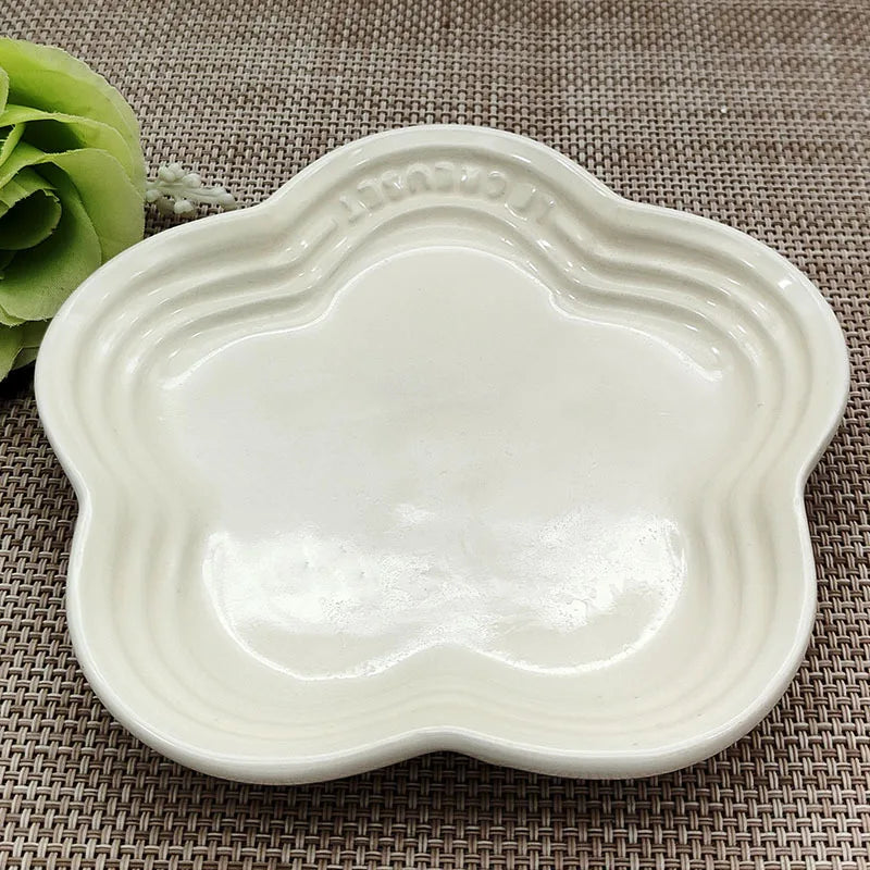 Plum Blossom Plate, 5.5 in, Ceramic