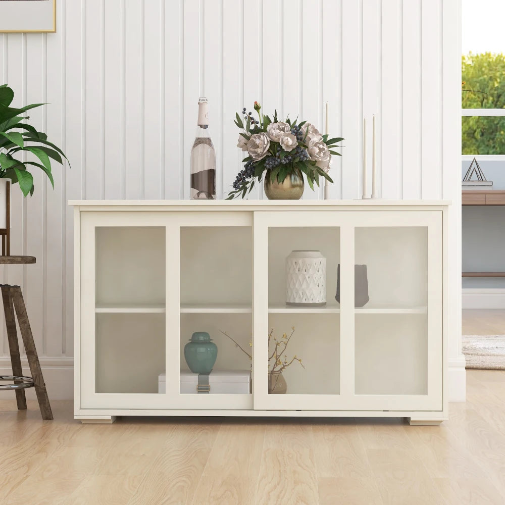 Kitchen Storage Cupboard With Glass Door