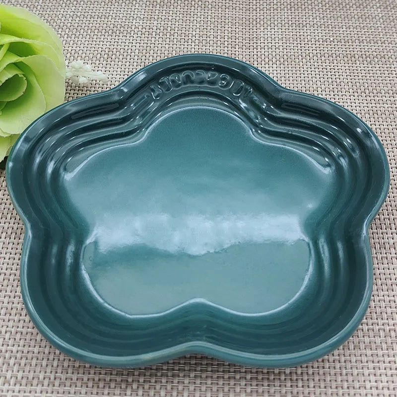 Plum Blossom Plate, 5.5 in, Ceramic