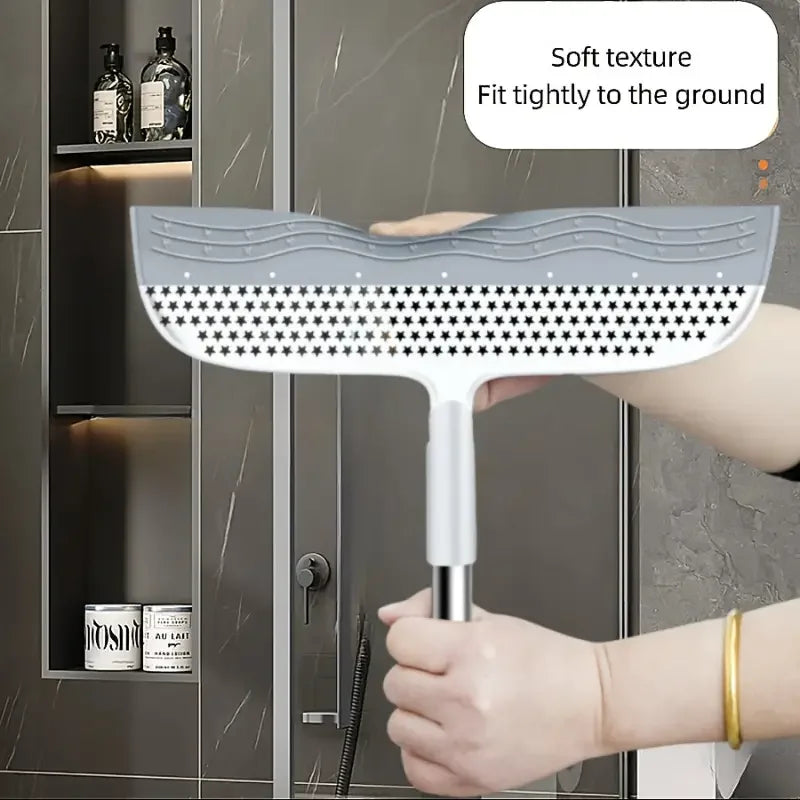 A magic broom for bathrooms, kitchens, and living rooms, with a detachable head