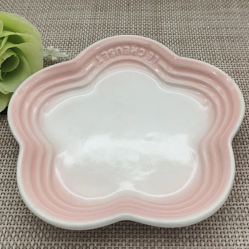 Plum Blossom Plate, 5.5 in, Ceramic