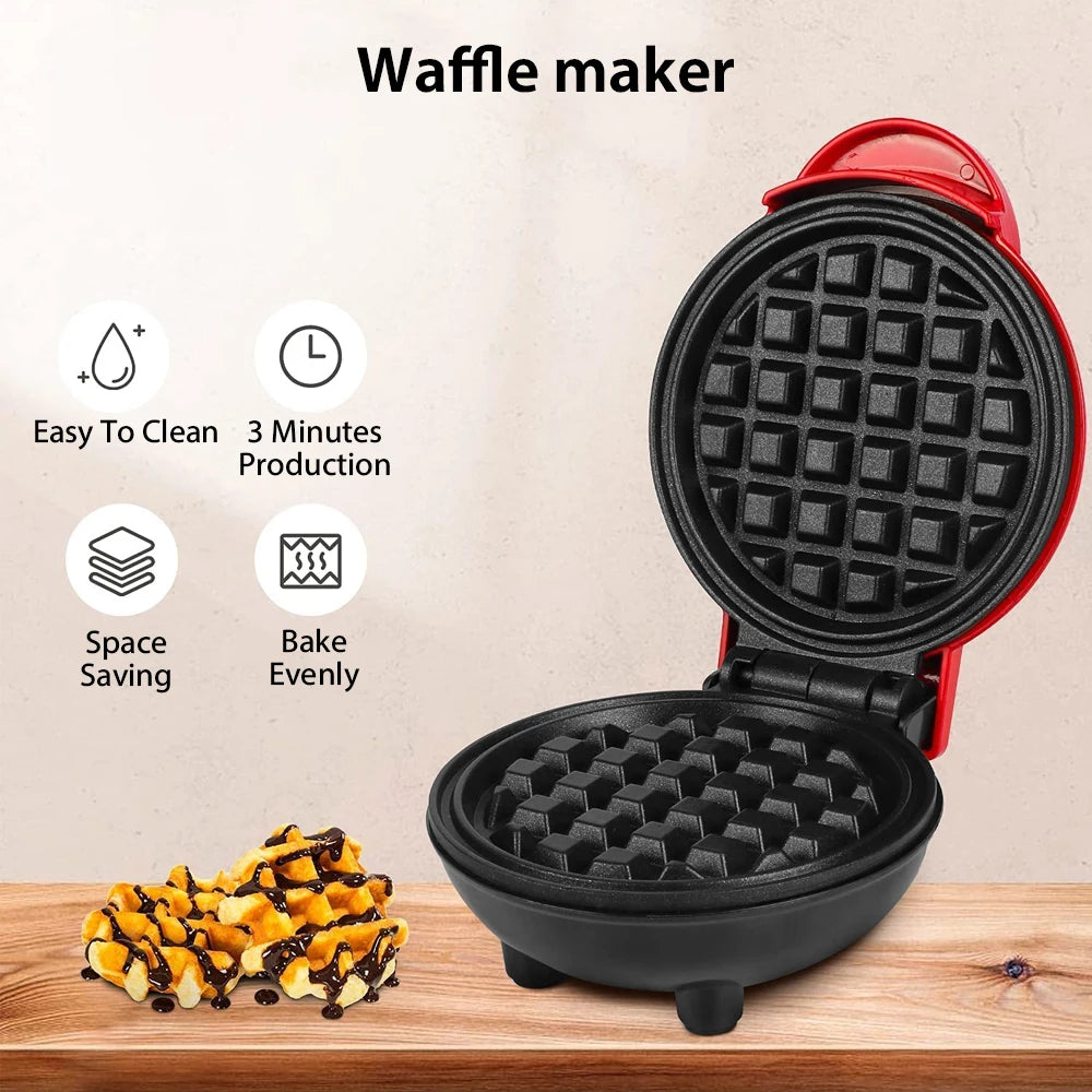 Mini Electric Waffle Maker, Non Stick
