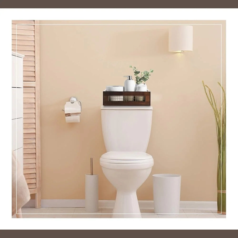 Wooden Countertop Baskets, Set of 2