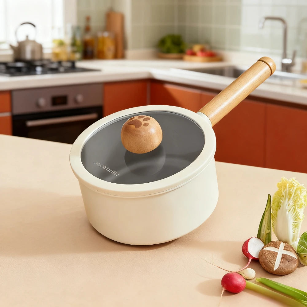 Nonstick Milk Pot with Glass Lid