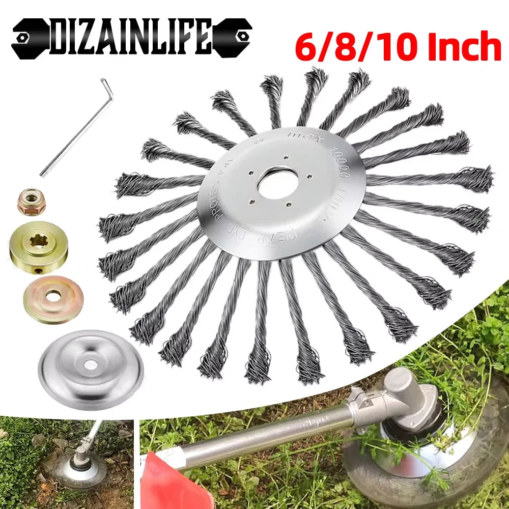 10 Inch Steel Wire Universal Garden & Grass Trimmer Head