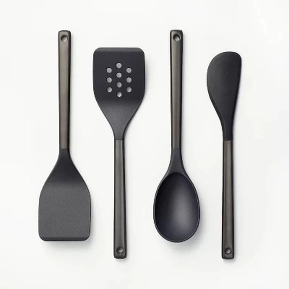 4pc Stainless Steel Nylon Kitchen Utensil Set