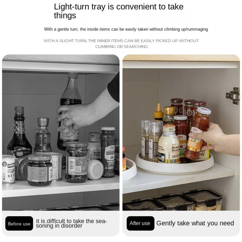 360 degree Rotating Kitchen Condiment Storage Rack