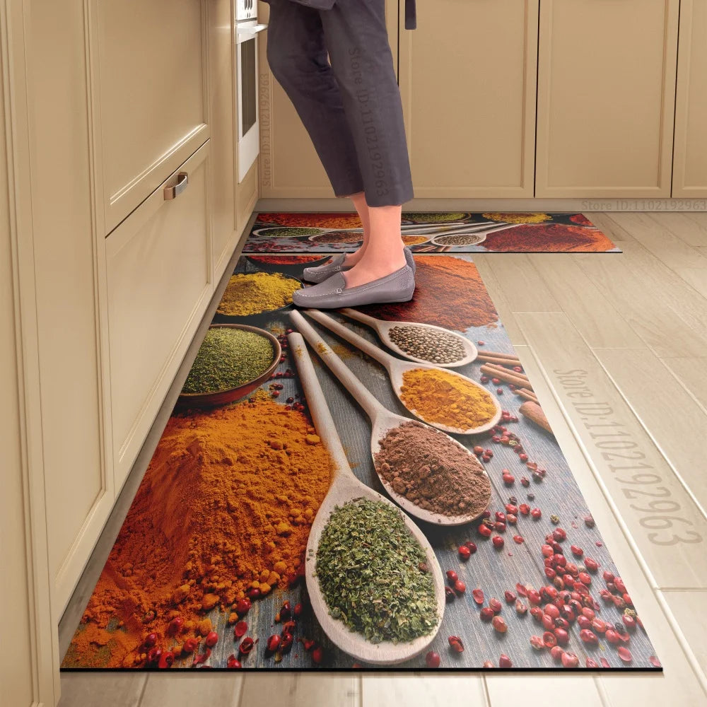 Kitchen Floor Mat, Dining Theme