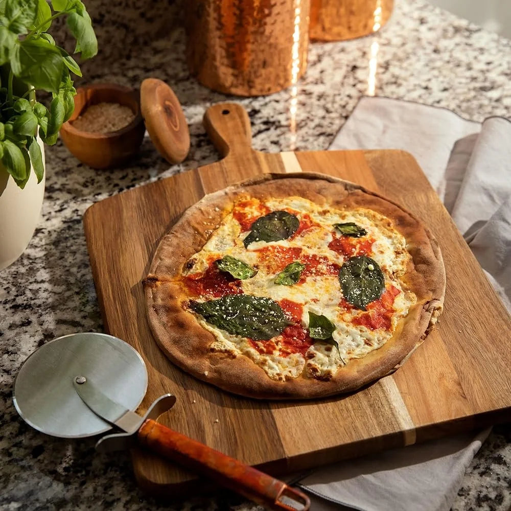 Acacia Wood Cutting Board with Handle
