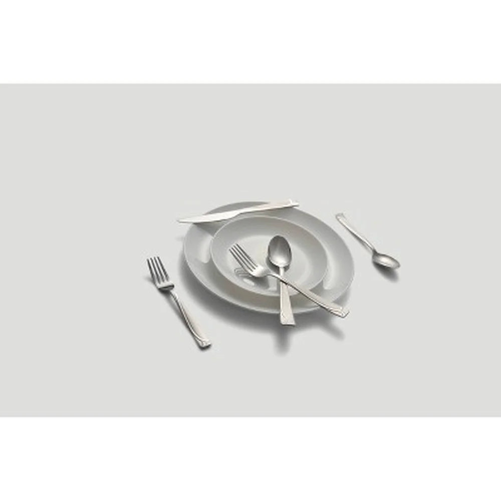 41pc Stainless Steel Flatware Set with Chrome Holder, Service for 8