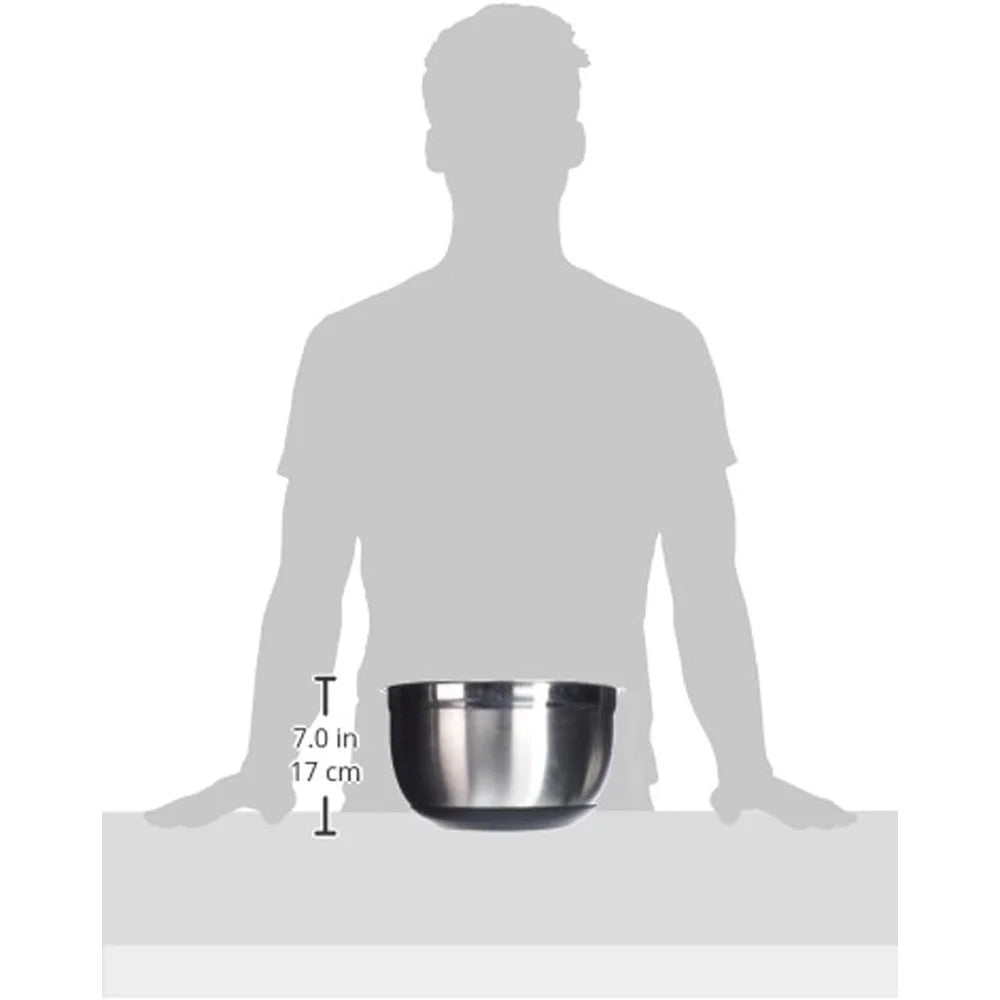 8 Quart Heavy Duty Stainless Steel Mixing Bowl w/ Non Slip Base