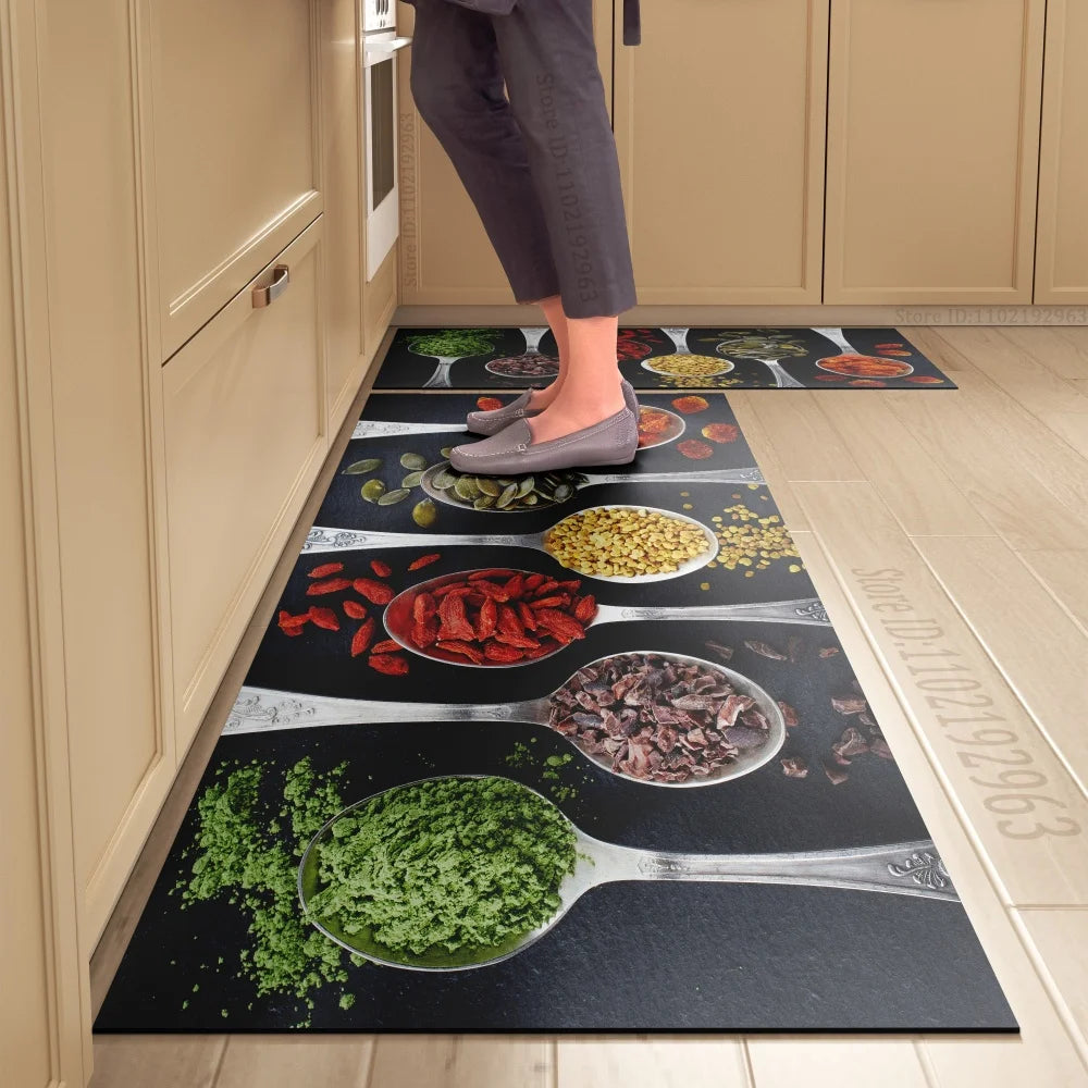 Kitchen Floor Mat, Dining Theme