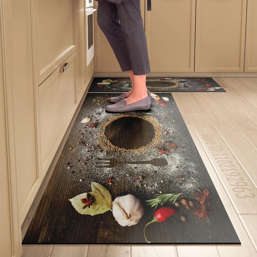 Kitchen Floor Mat, Dining Theme