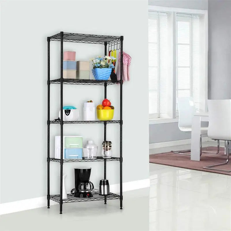 Metal Kitchen Storage Rack, Multifunctional - 4/5 Tiers