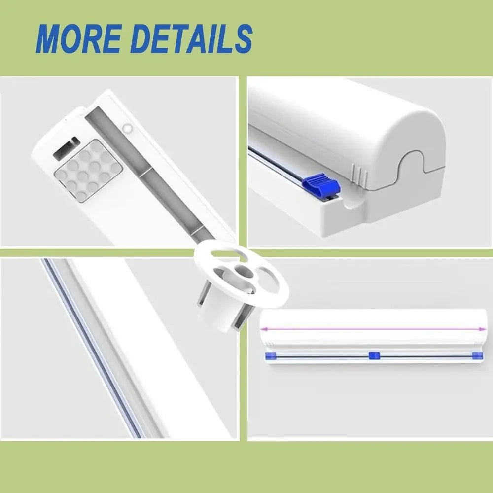 Plastic Dispenser w/Kitchen Cling Film Holder & Cutter