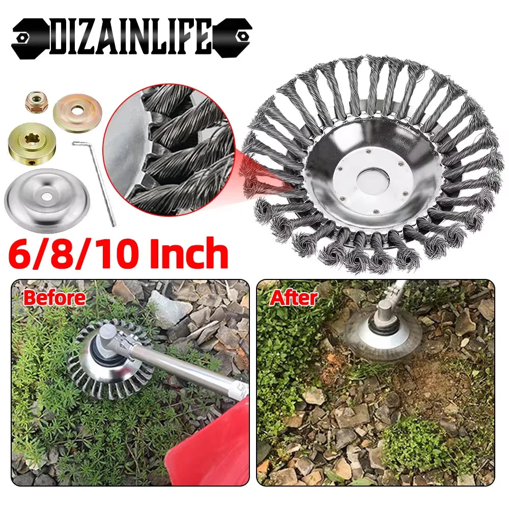 10 Inch Steel Wire Universal Garden & Grass Trimmer Head