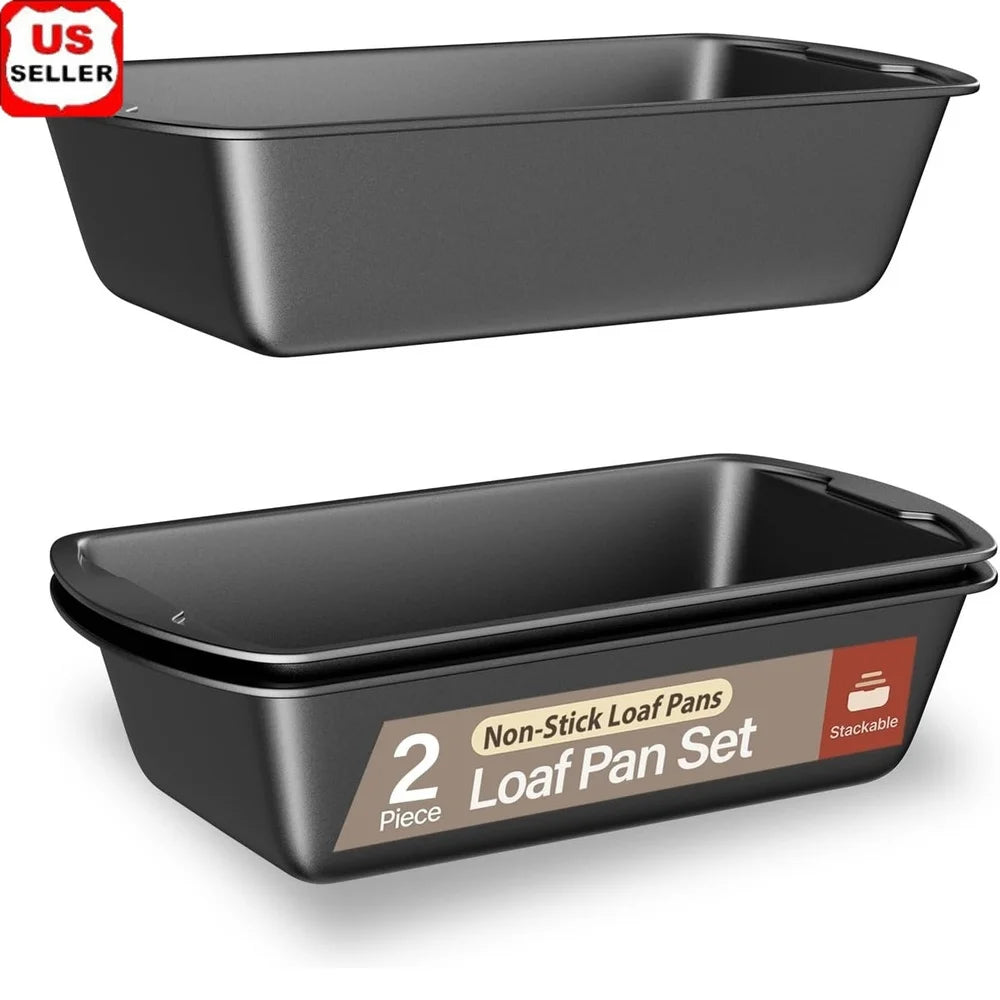 2-Piece Nonstick Carbon Steel Loaf Pan Set