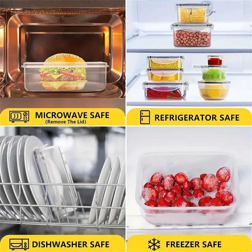 24pc Kitchen Storage Container Set, Plastic w/Lids, Dishwasher Safe