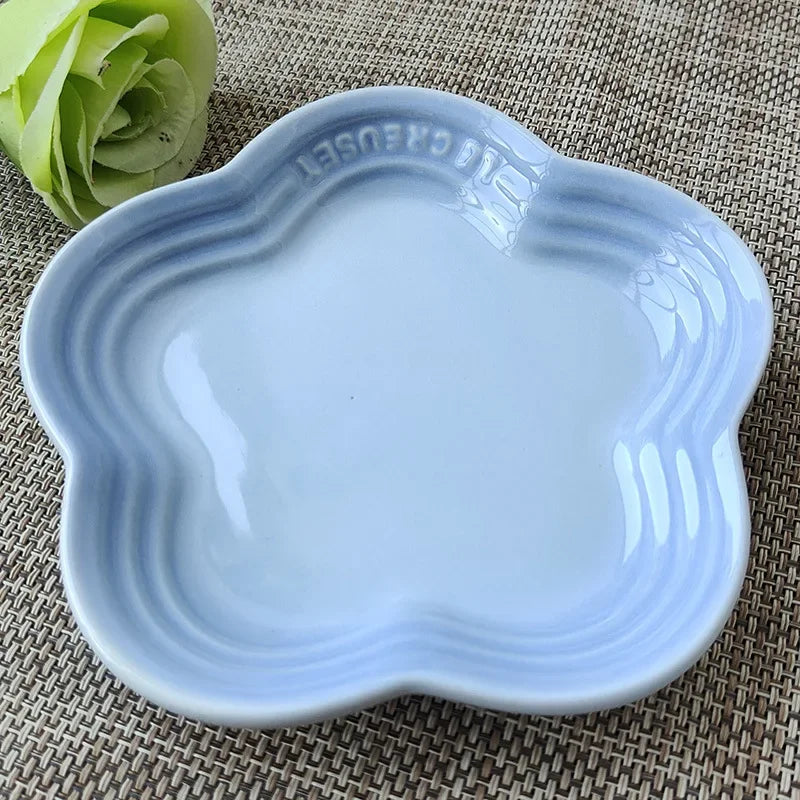 Plum Blossom Plate, 5.5 in, Ceramic