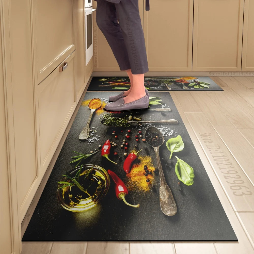 Kitchen Floor Mat, Dining Theme