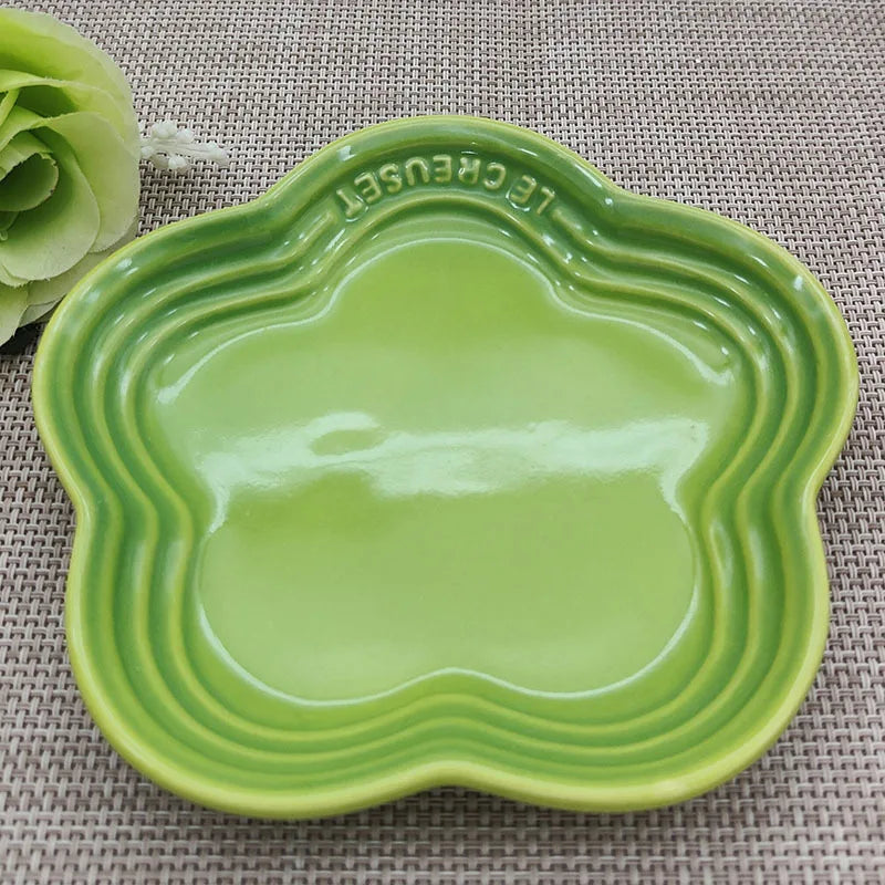 Plum Blossom Plate, 5.5 in, Ceramic
