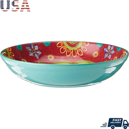 Tunisian Sunset 13.25" Ceramic Serving Bowl, 128 oz