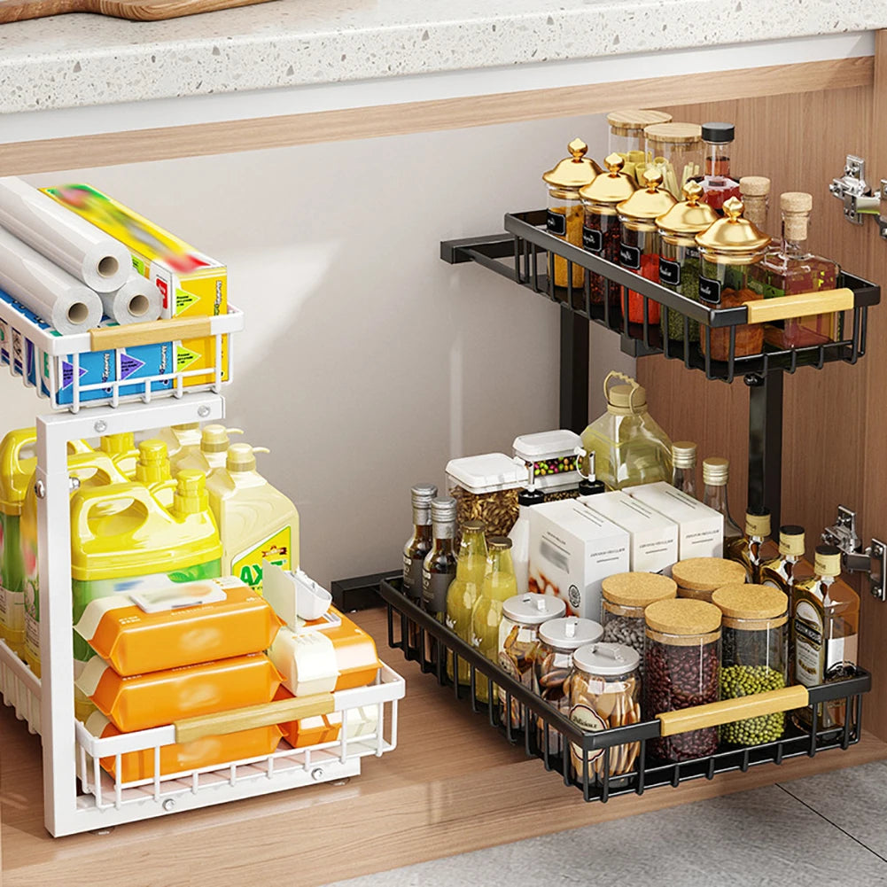 2-Tier Pull Out Under Sink Cabinet Organizer