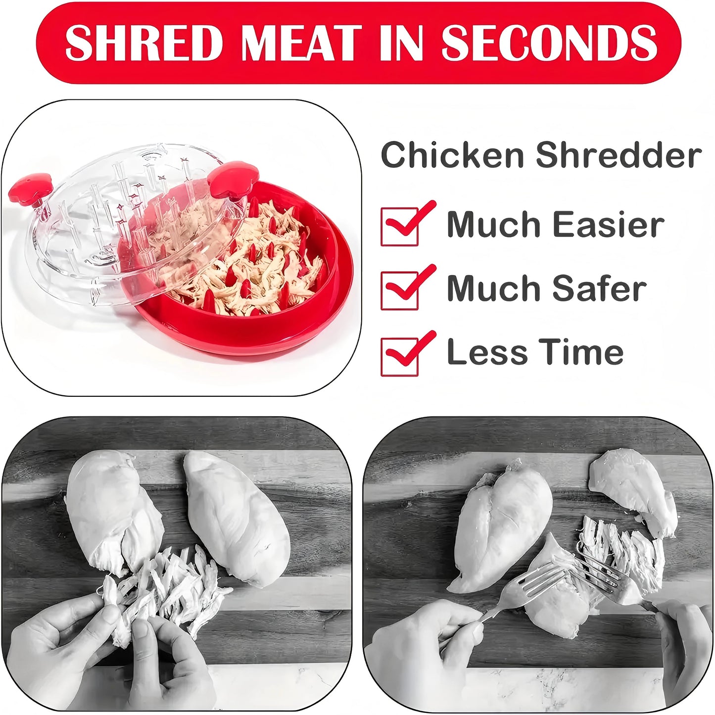 Chicken Twist Shredder Tool,  Anti-slip
