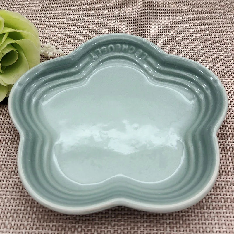 Plum Blossom Plate, 5.5 in, Ceramic
