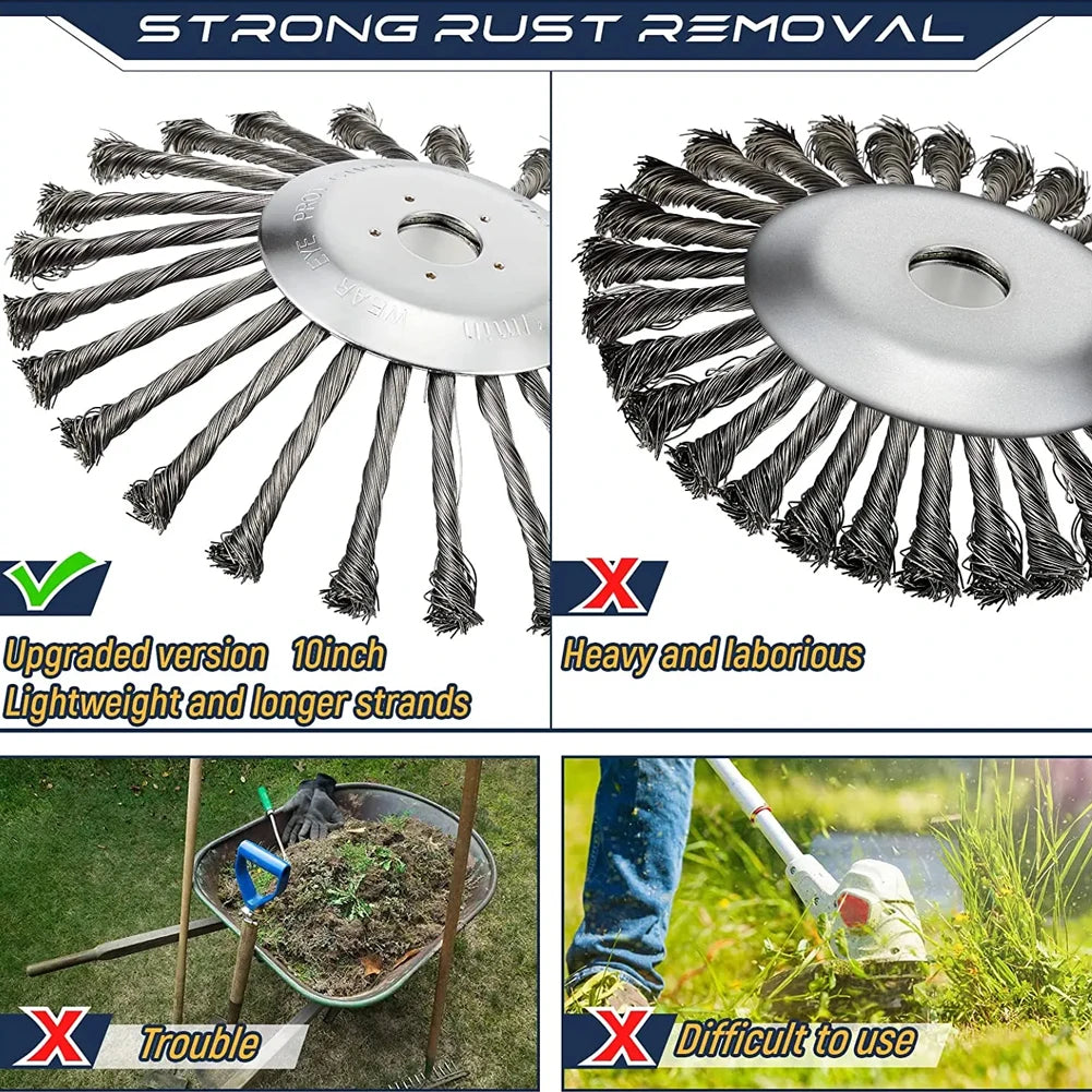 10 Inch Steel Wire Universal Garden & Grass Trimmer Head