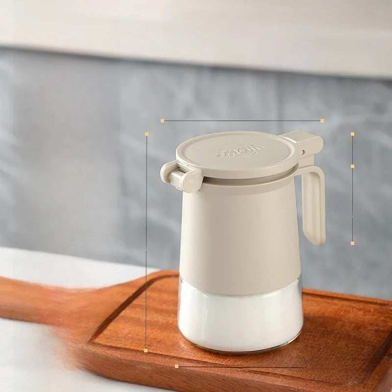 Glass Sugar Jar, Moisture Proof with Spoon