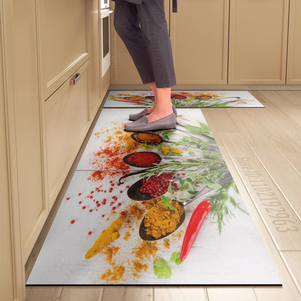 Kitchen Floor Mat, Dining Theme