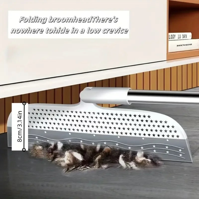 A magic broom for bathrooms, kitchens, and living rooms, with a detachable head