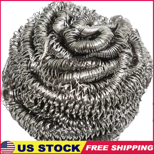 Stainless Steel Scrubber, 3 Inch Diameter, 12 Pack