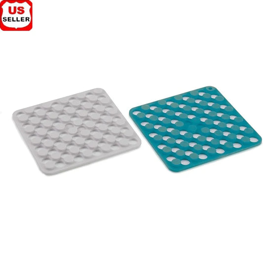 Set of 2 Silicone Trivets, Heat Resistant