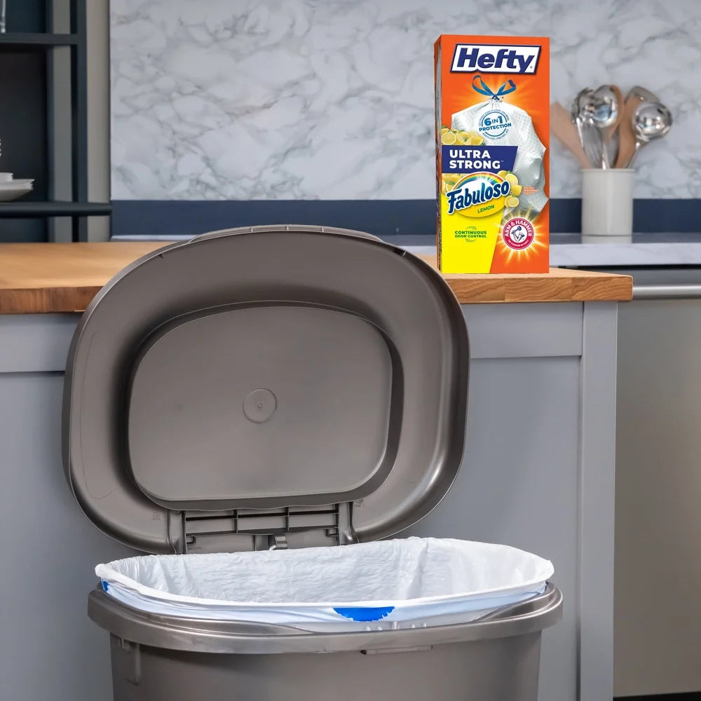 Ultra Strong 13 Gallon Trash Bags w/ Odor Control - Drawstring Closure